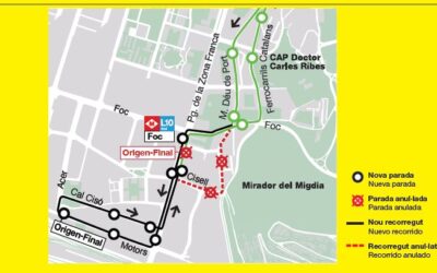 La línia d’autobús V5 de Barcelona amplia el seu recorregut fins a la Marina del Prat Vermell