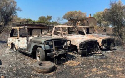 El propietari d’un mas al mig de les Gavarres: «Les cabres i els camps que tinc treballats m’han salvat la casa»