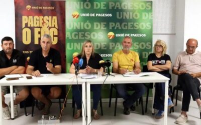 Unió de Pagesos convoca el 14 d’octubre una protesta de tot el sector a Barcelona per l’actual situació “insostenible”